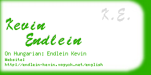 kevin endlein business card